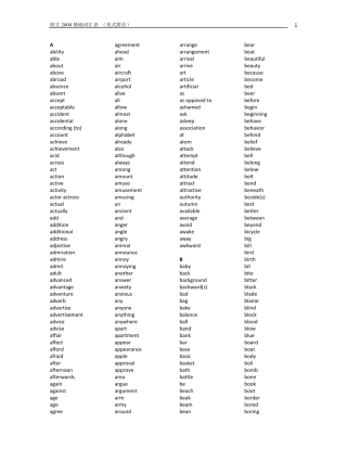 朗文2000基础词汇表_