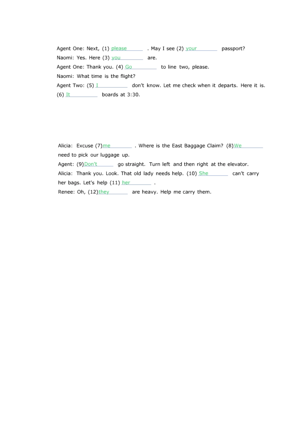 朗文交互英语1级答案ANewArrival_第2页