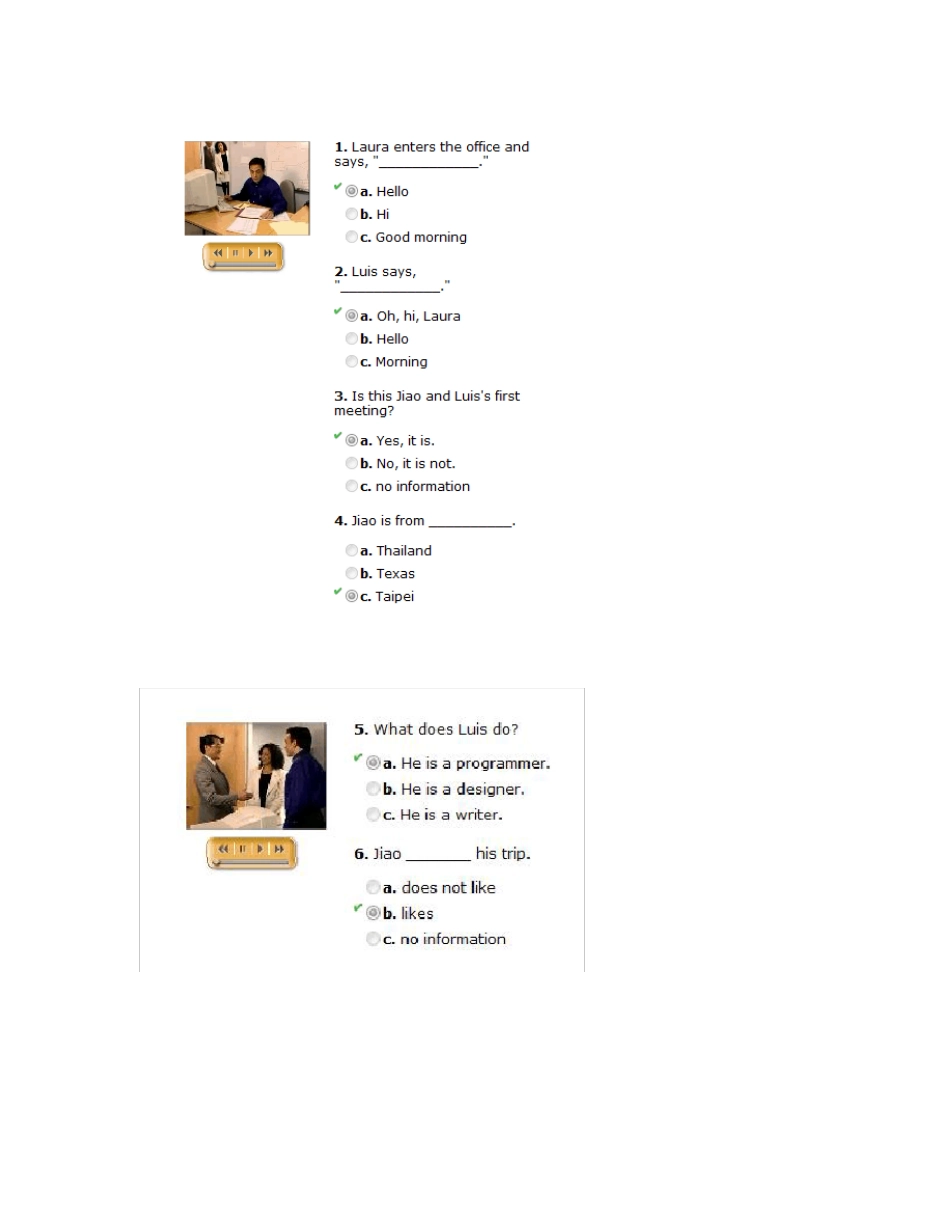朗文交互英语一级ModuleAtest_第1页