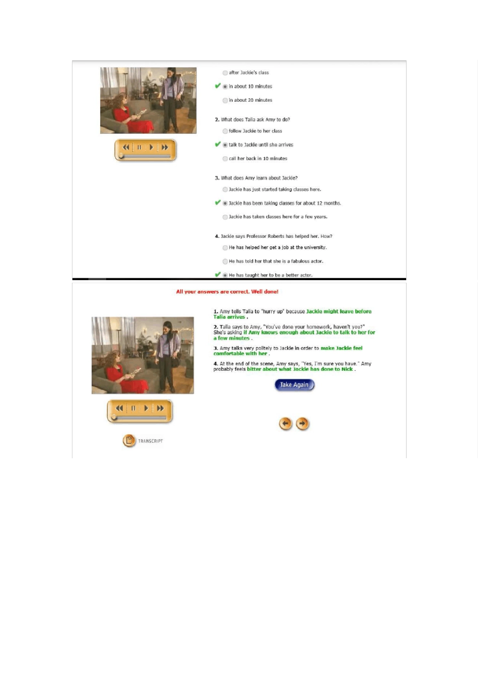 朗文交互英语第四级A.3Jackie,theActress_第1页