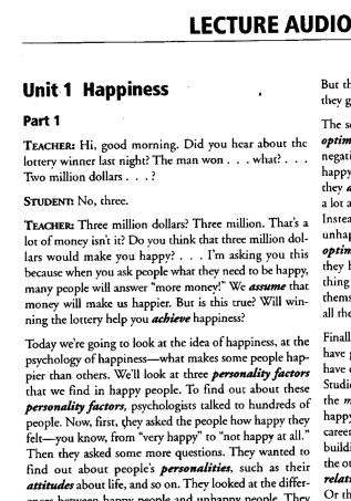 朗文英语听说教程1听力材料