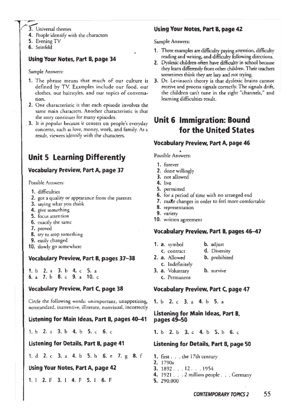 朗文英语听说教程第2册全部答案_第3页