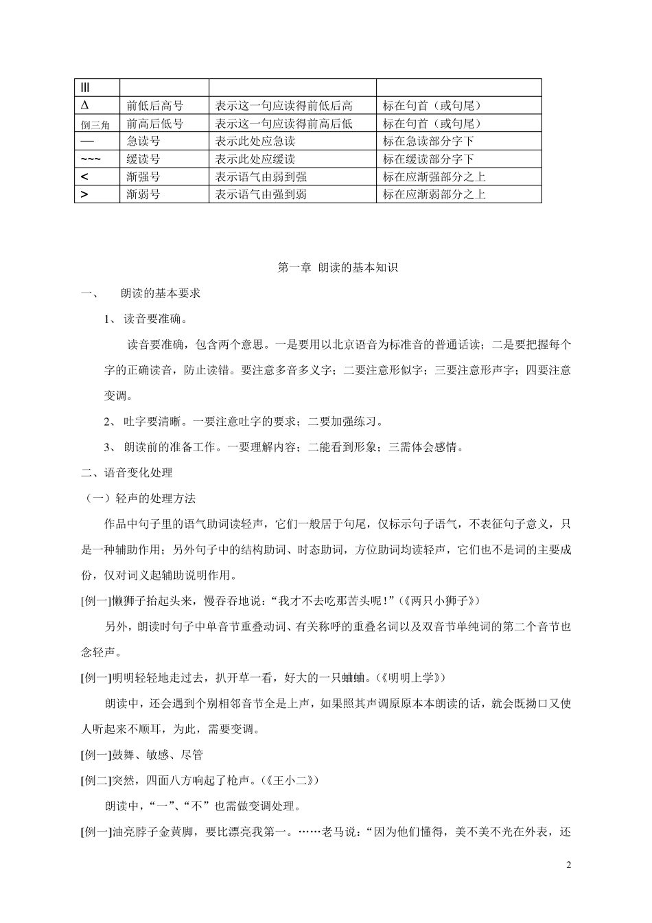 朗读技巧及训练_第2页
