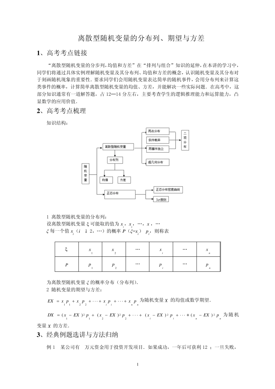 期望与方差经典例题拓展习题方法总结_第1页