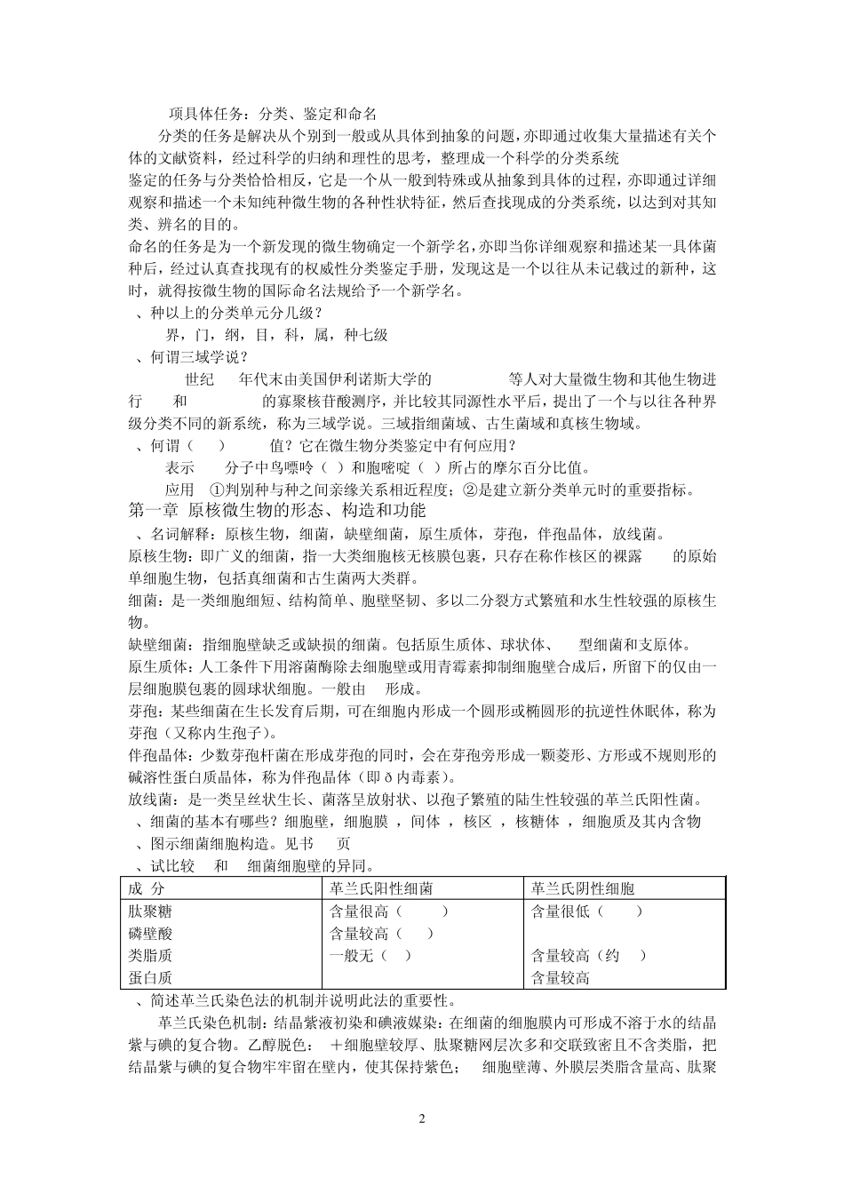期末考试复习资料微生物学教程(第二版)周德庆_第2页