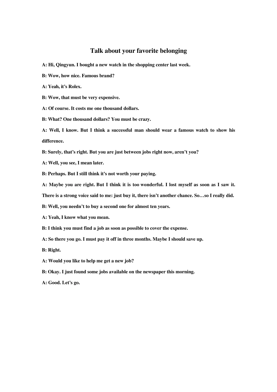 期末英语口语对话_第2页