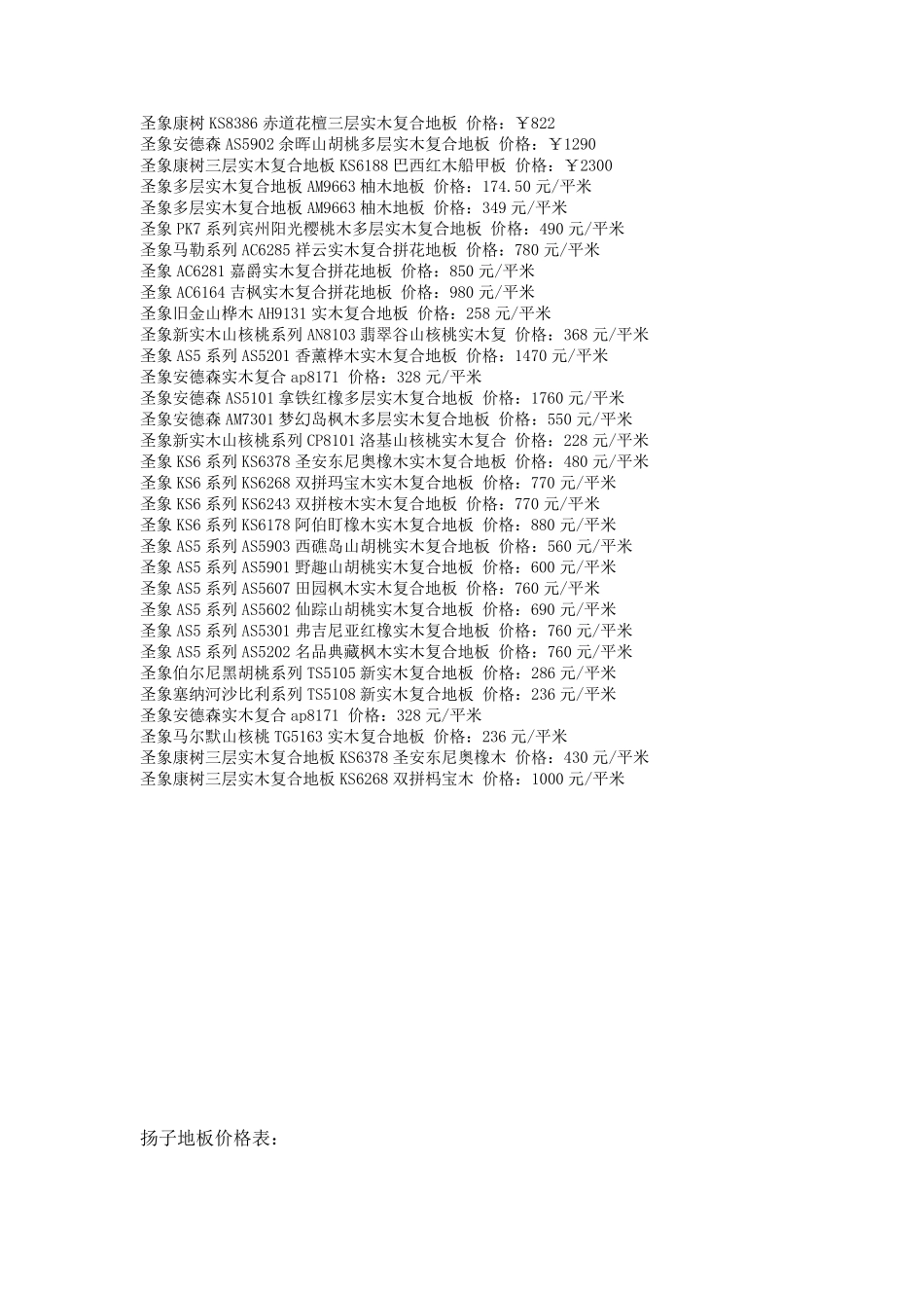 木地板价格表_第3页