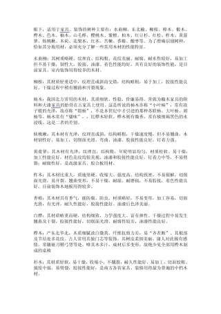 木材材质介绍