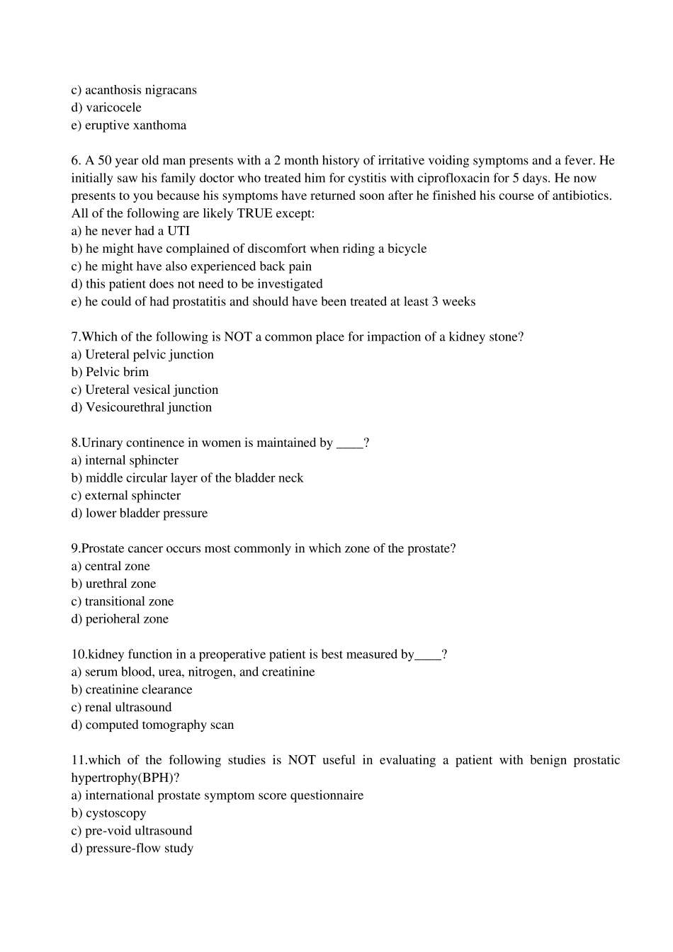 泌尿外科选择题(英语)_第2页