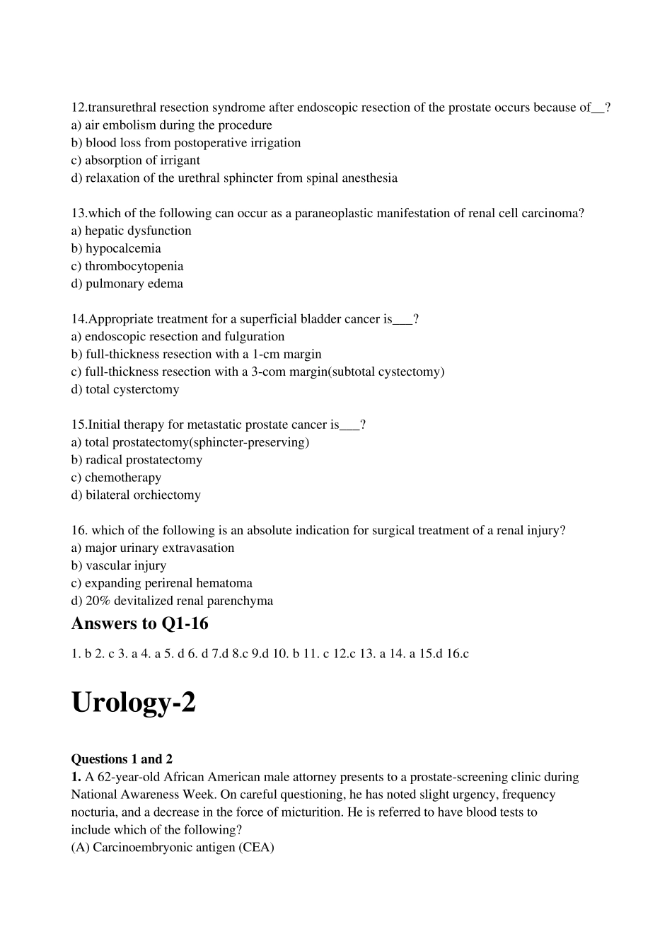 泌尿外科选择题(英语)_第3页