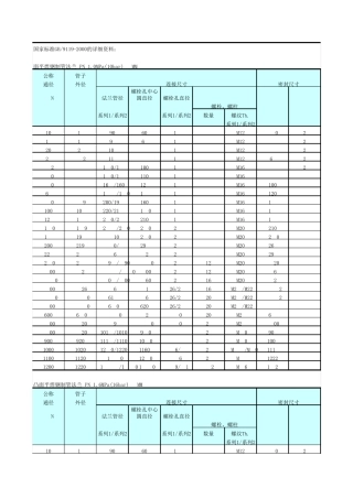 法兰尺寸对照表