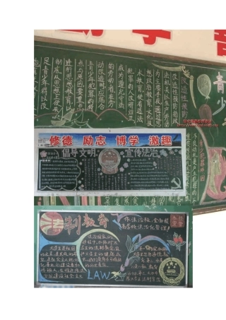 法制教育黑板报及资料
