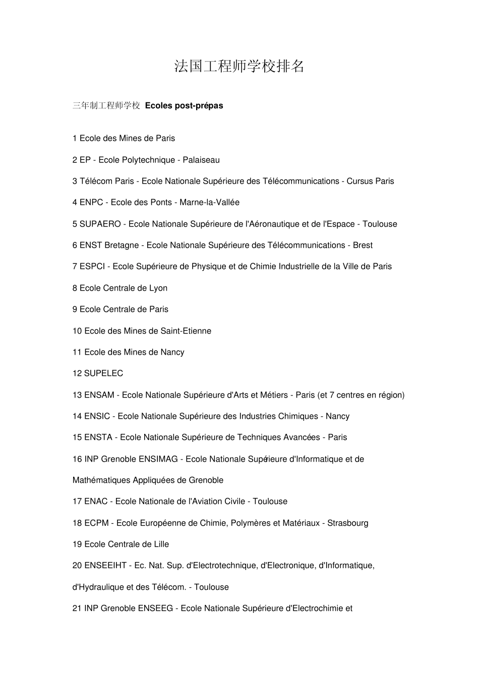 法国工程师学校排名_第1页