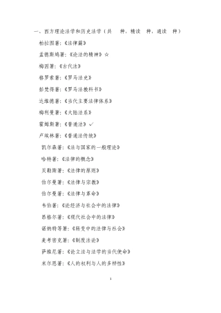 法学必读书籍