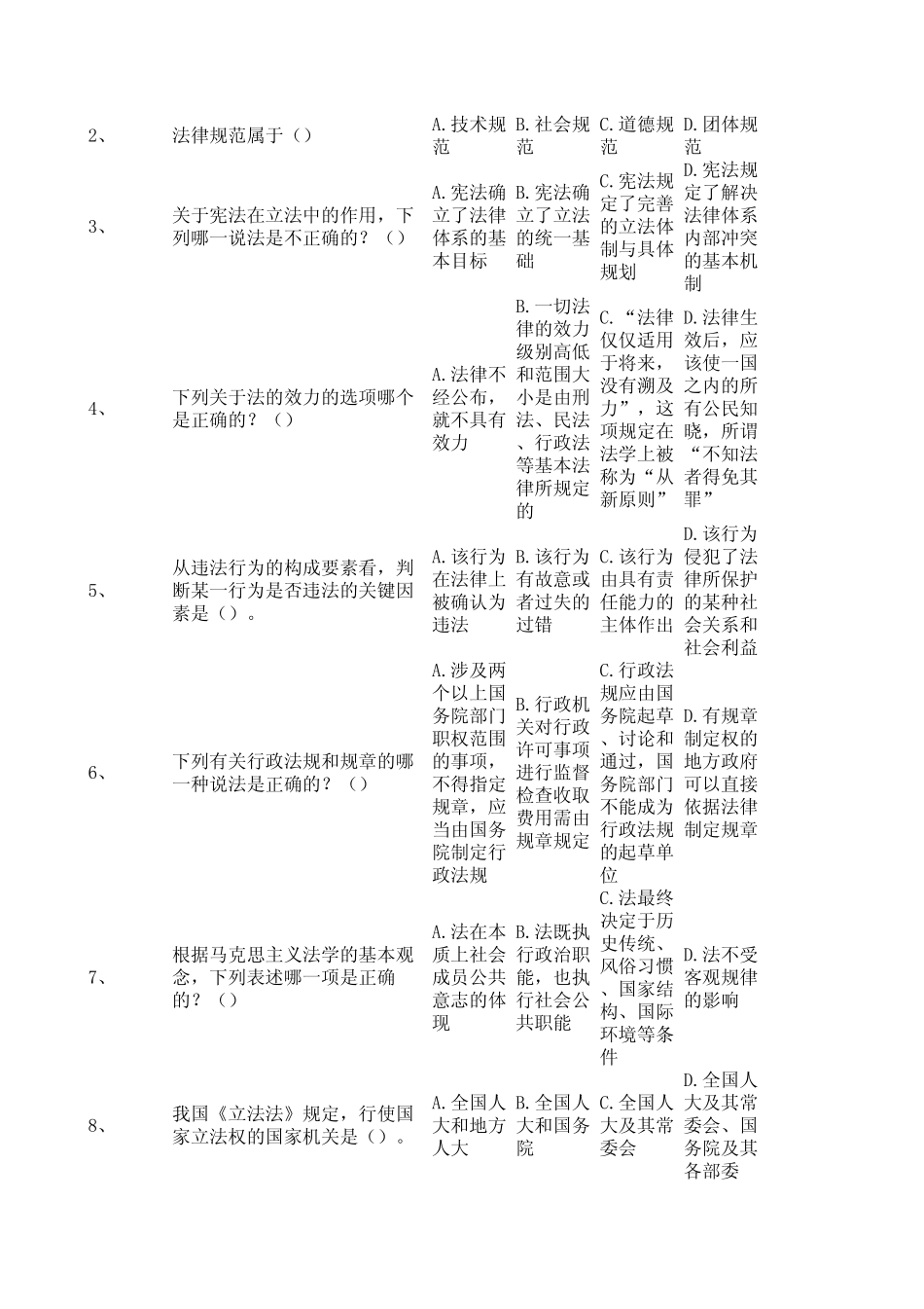 法律基本概念题库_第2页