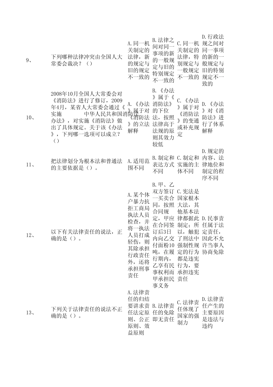 法律基本概念题库_第3页