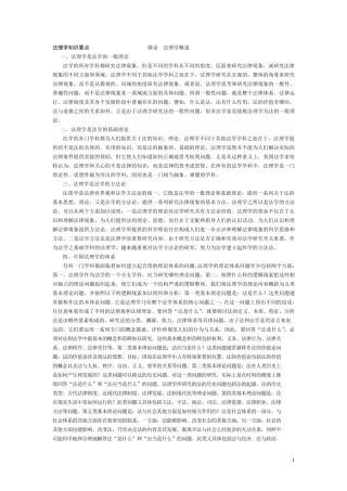 法理学知识要点