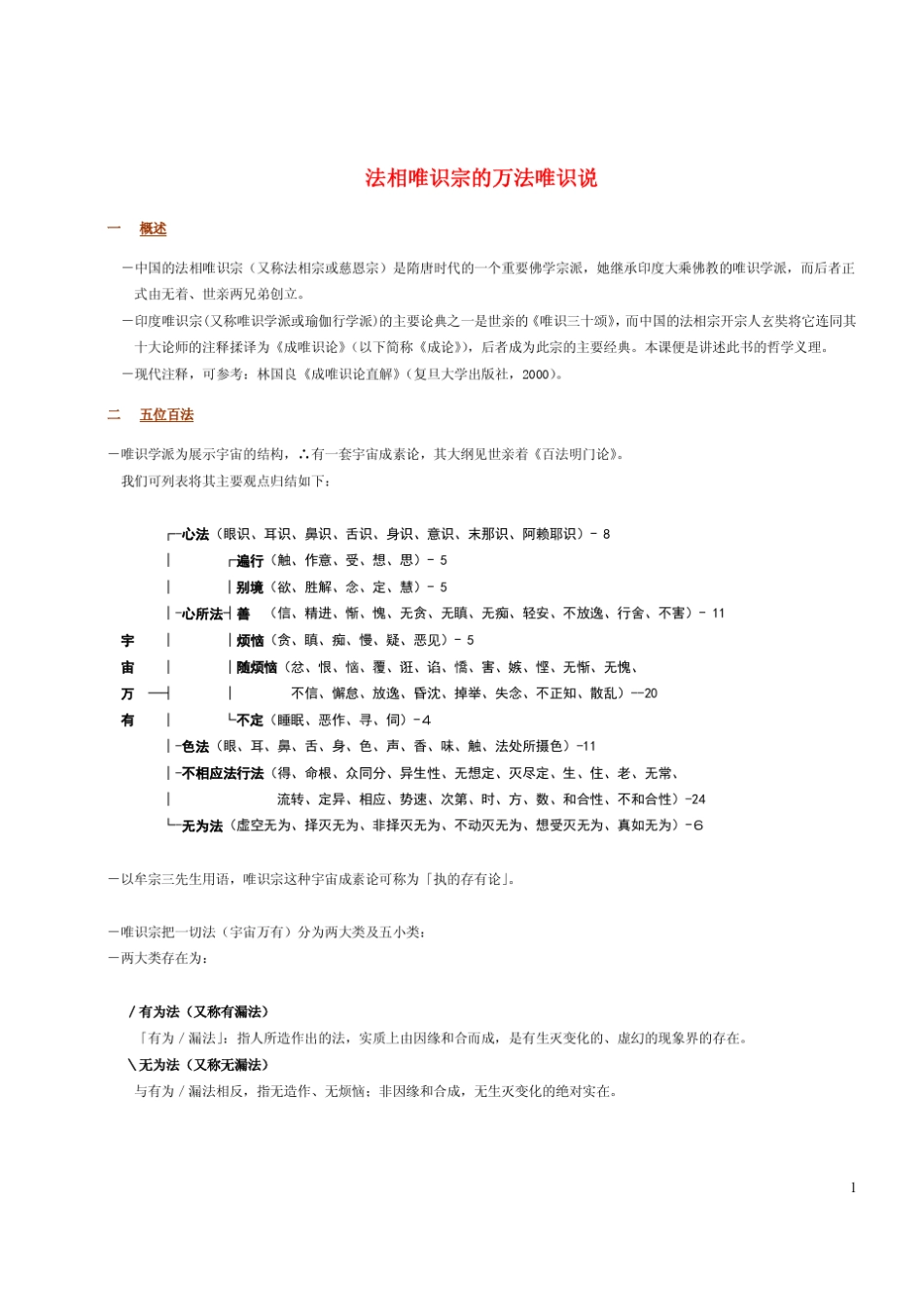 法相唯识宗的万法唯识说_第1页