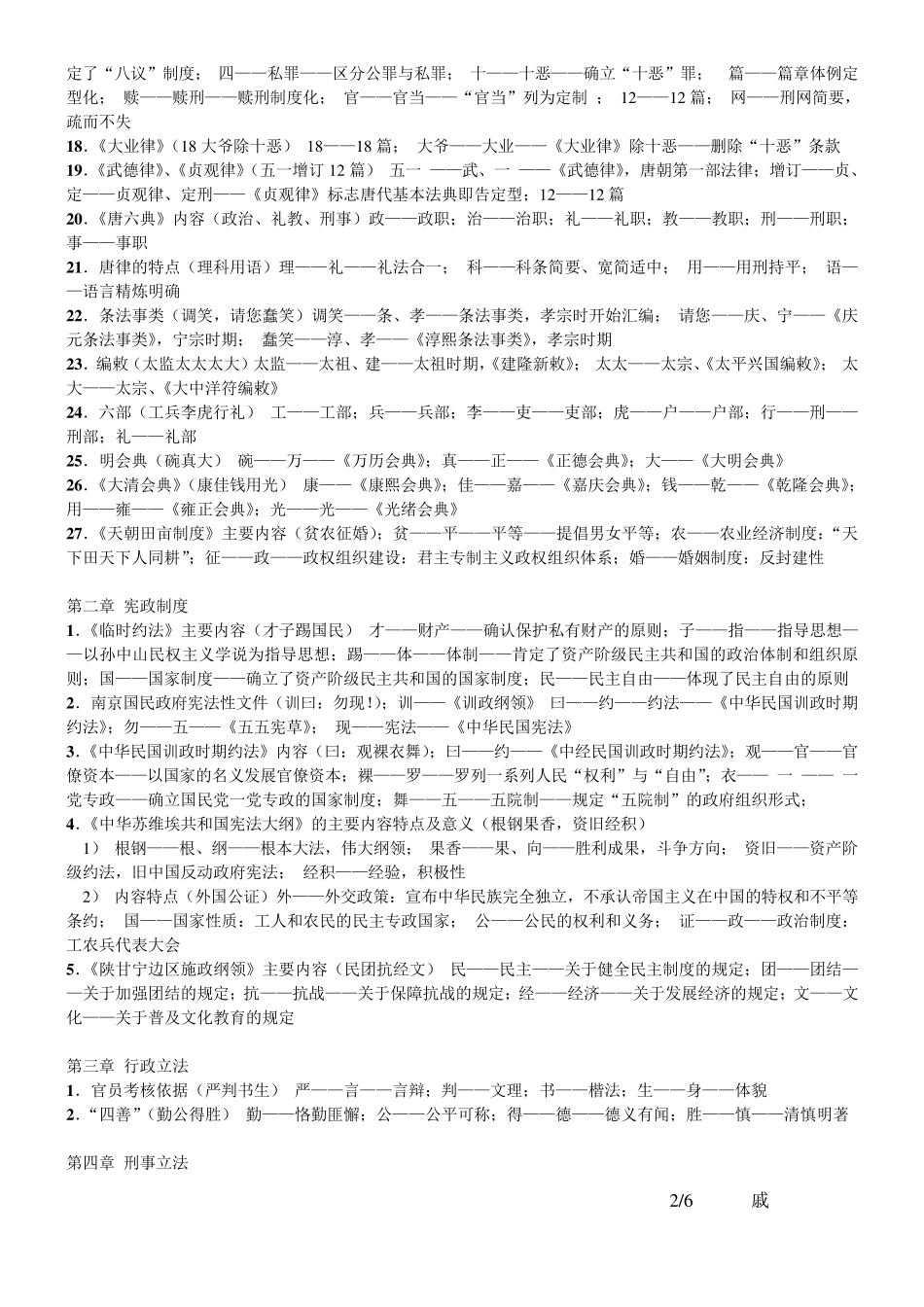 法硕考试法制史口诀_第2页