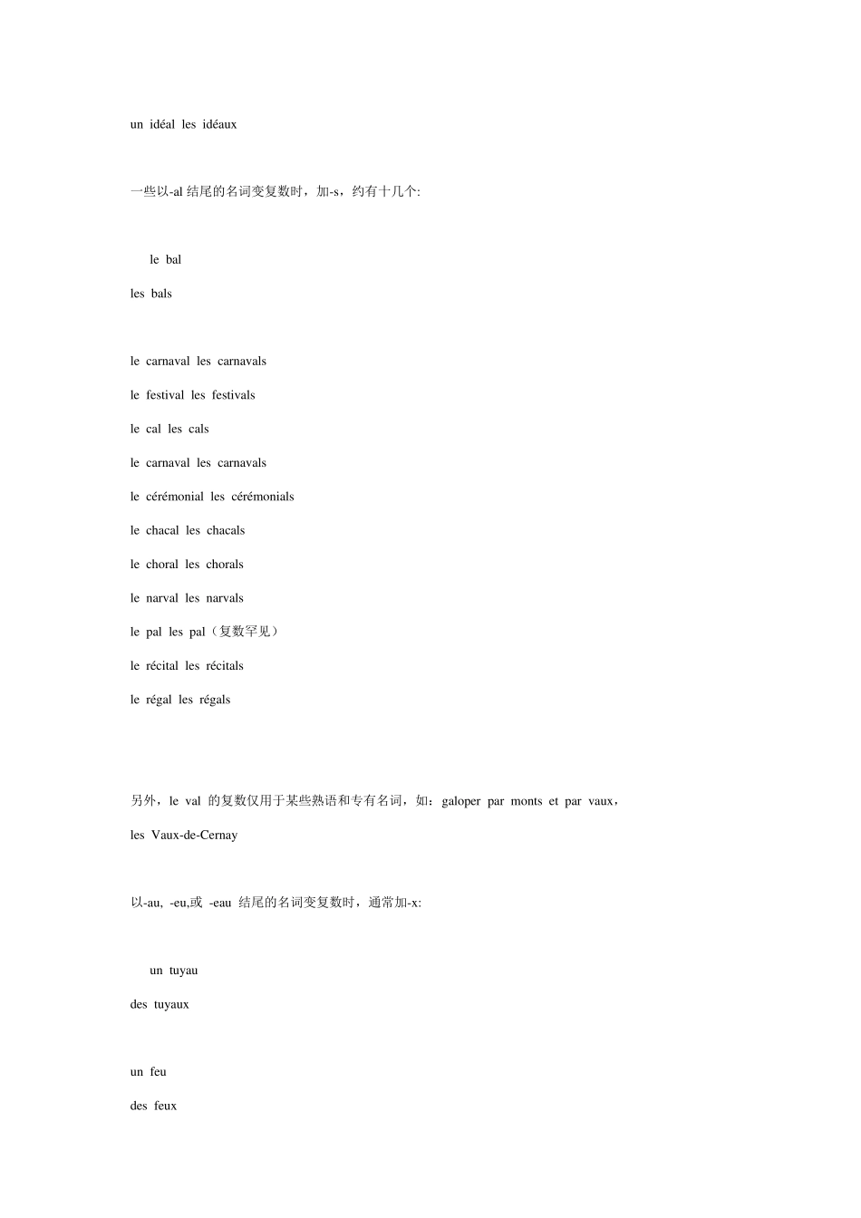 法语中名词变复数的规律_第2页