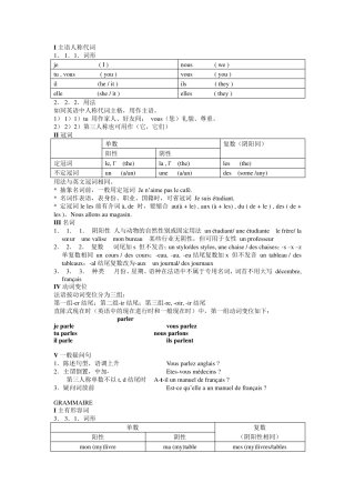 法语基础语法总结