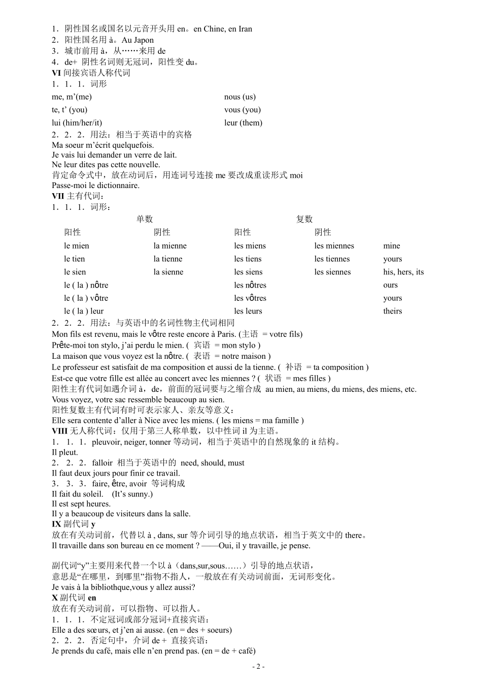 法语语法整理大全_第2页