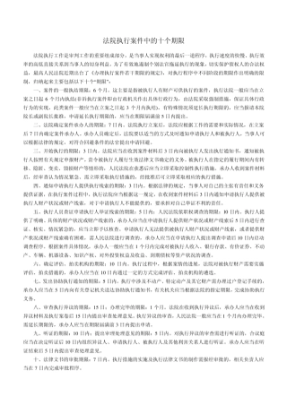 法院执行规定汇编