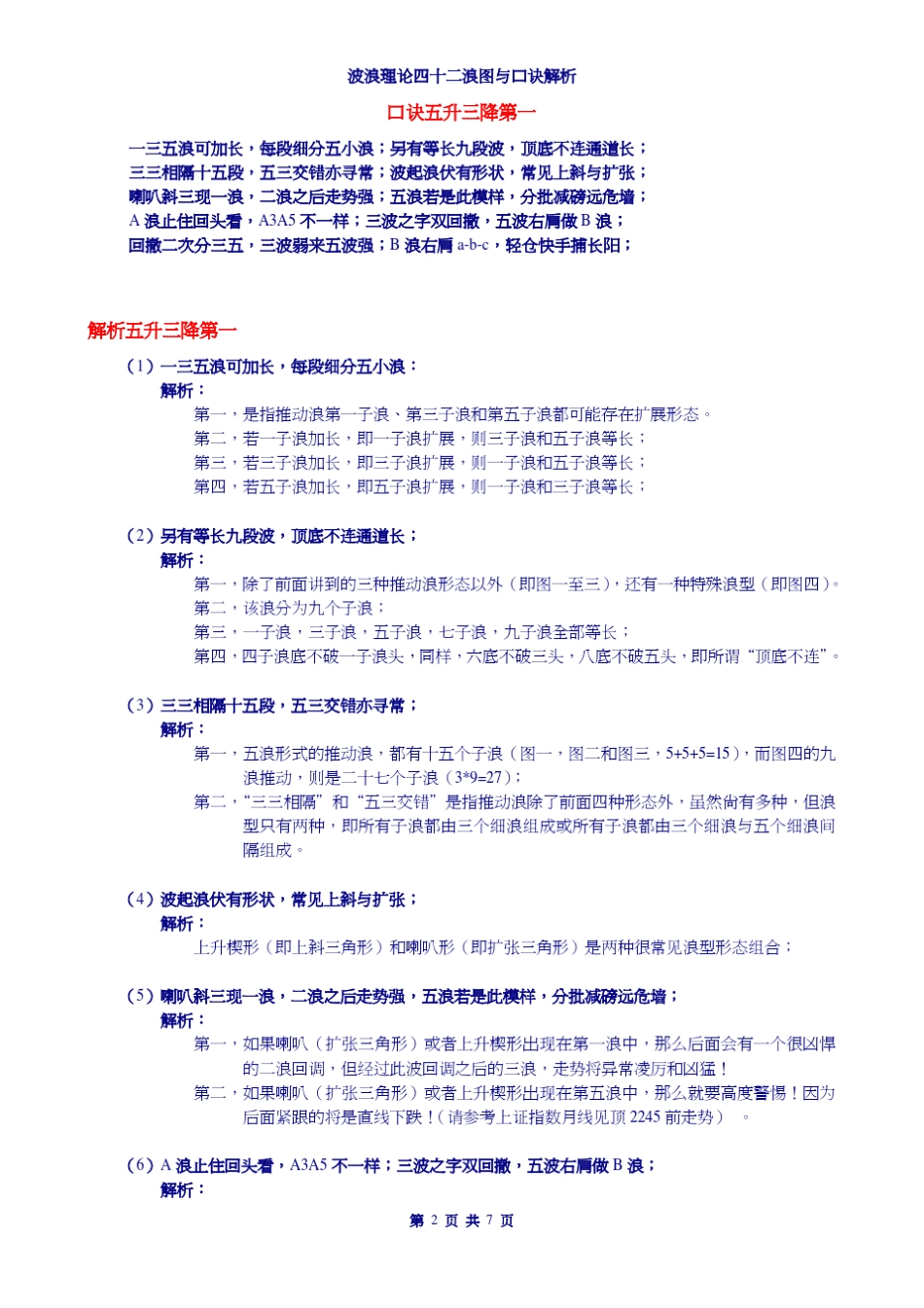 波浪理论42浪图与简要口诀_第2页