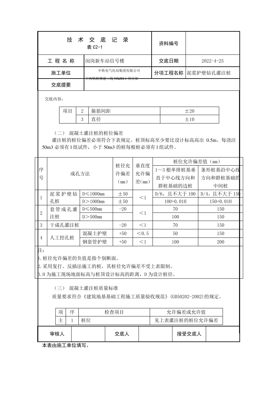 泥浆护壁钻孔灌注桩技术交底_第2页