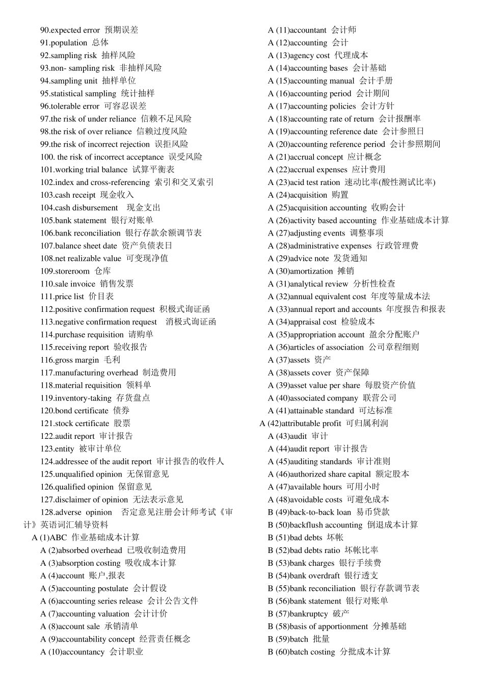 注会全部英文词汇_第2页