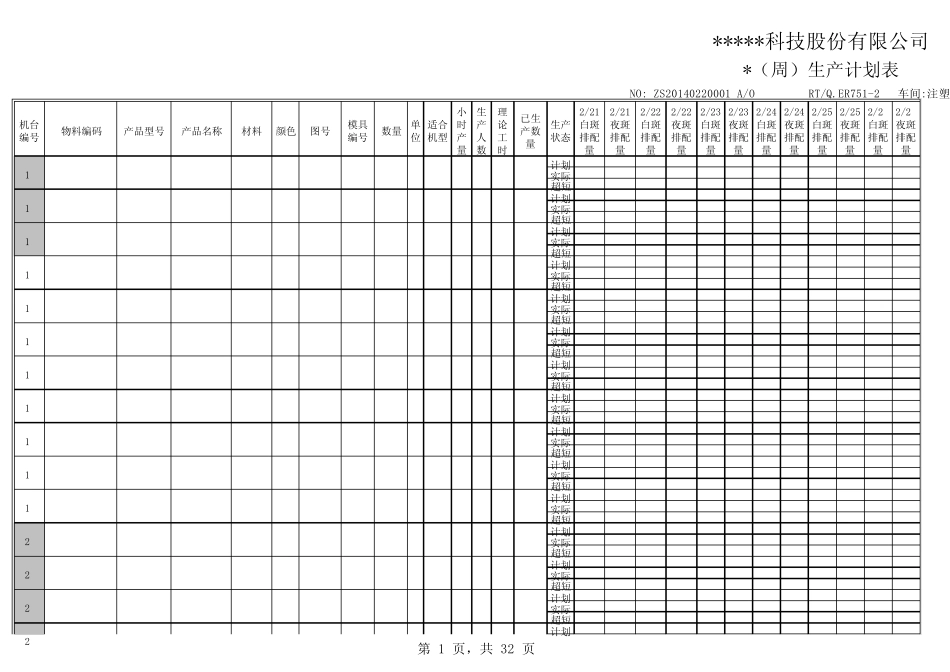 注塑周计划排产表_第1页