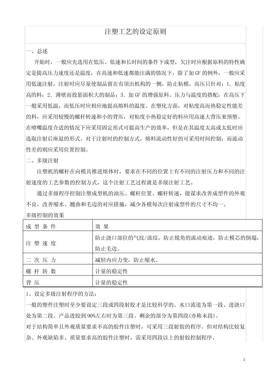 注塑工艺的设定原则_第1页