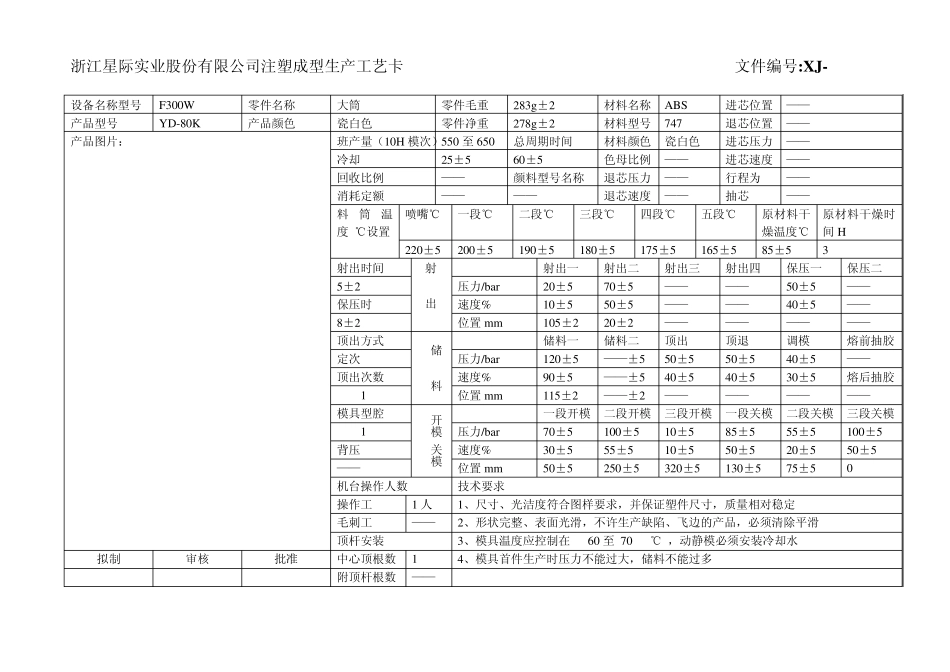 注塑成型工艺文件卡片_第2页
