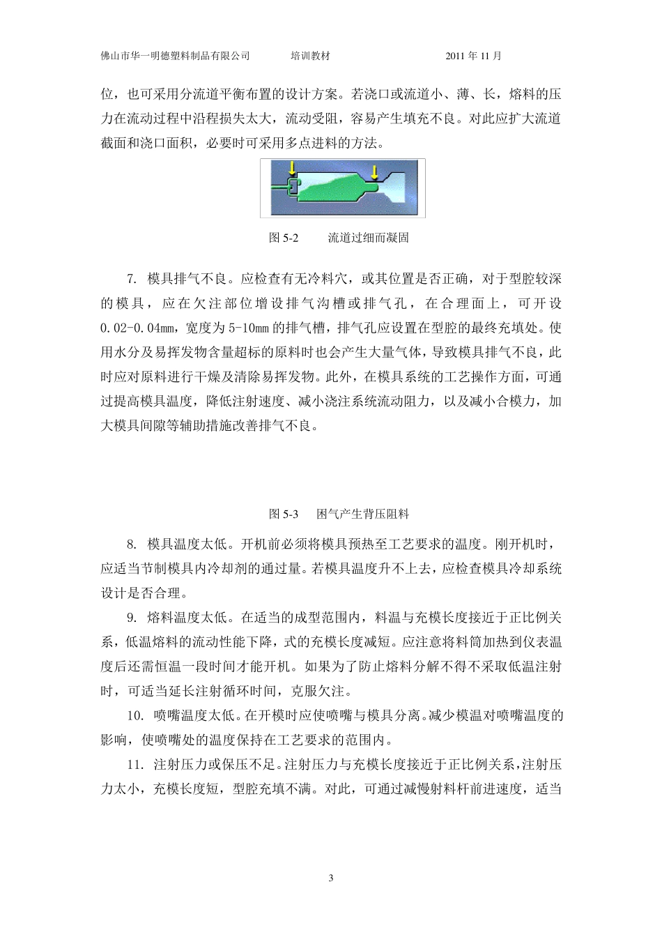 注塑成型缺陷及解决方法内部培训教材_第3页