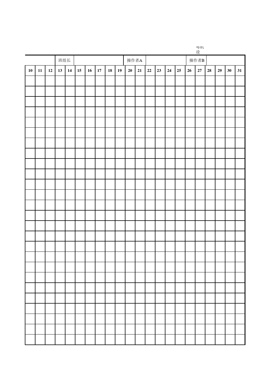 注塑机日常工作点检Ⅵ—51表_第3页