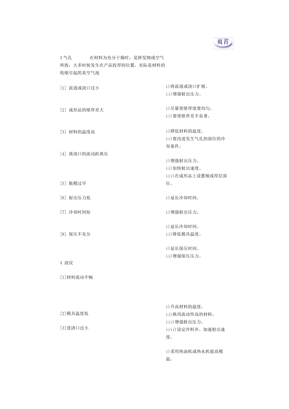 注塑模具不良现象的原因及处理办法_第3页