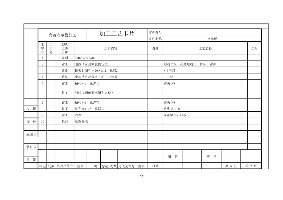 注塑模具工艺卡片_第2页