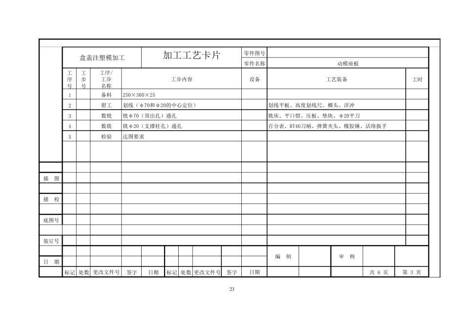 注塑模具工艺卡片_第3页