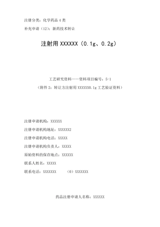 注射剂工艺验证模板