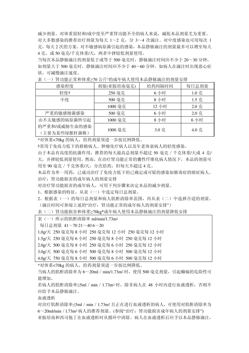 注射用亚胺培南西司他丁说明书速能_第2页