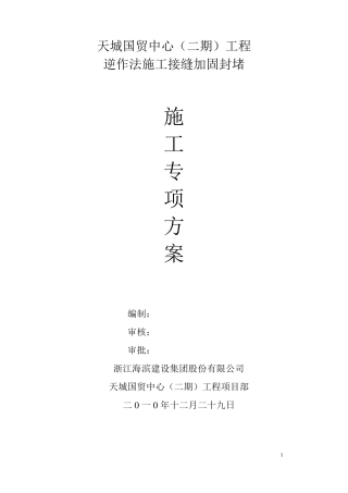 注浆堵漏专项施工方案