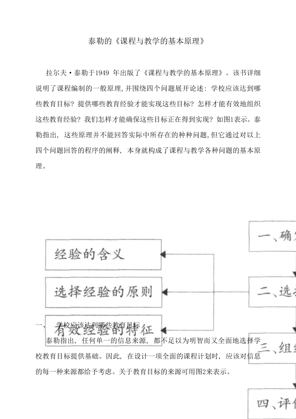 泰勒的+课程与教学的基本原理+_第1页