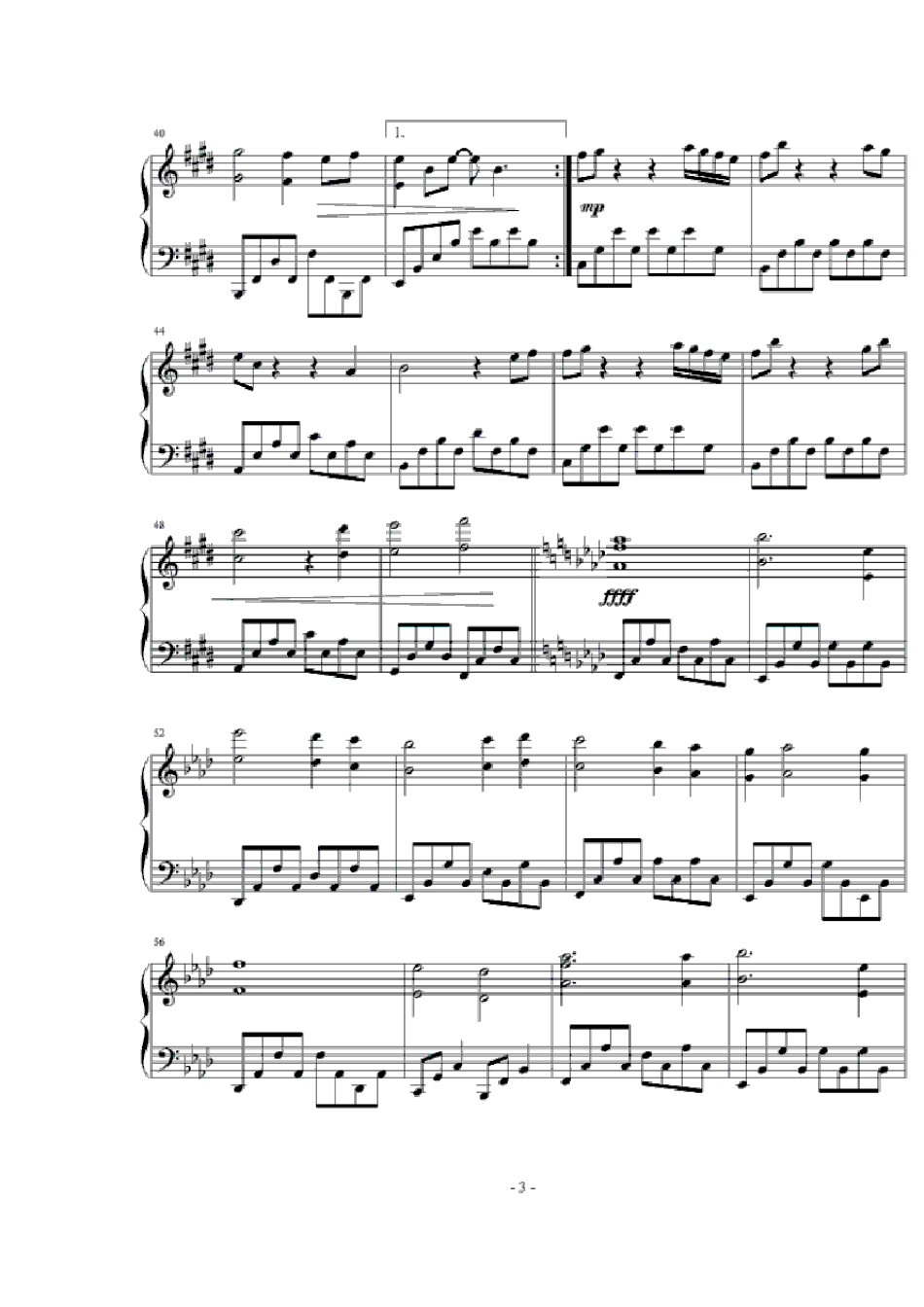 泰坦尼克号主题曲——Myheartwillgoon我心永恒钢琴谱_第3页