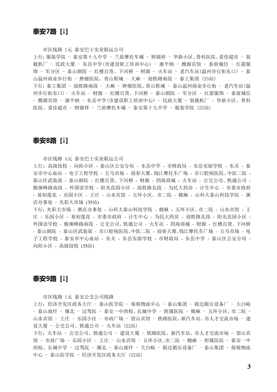 泰安公交车路线_第3页