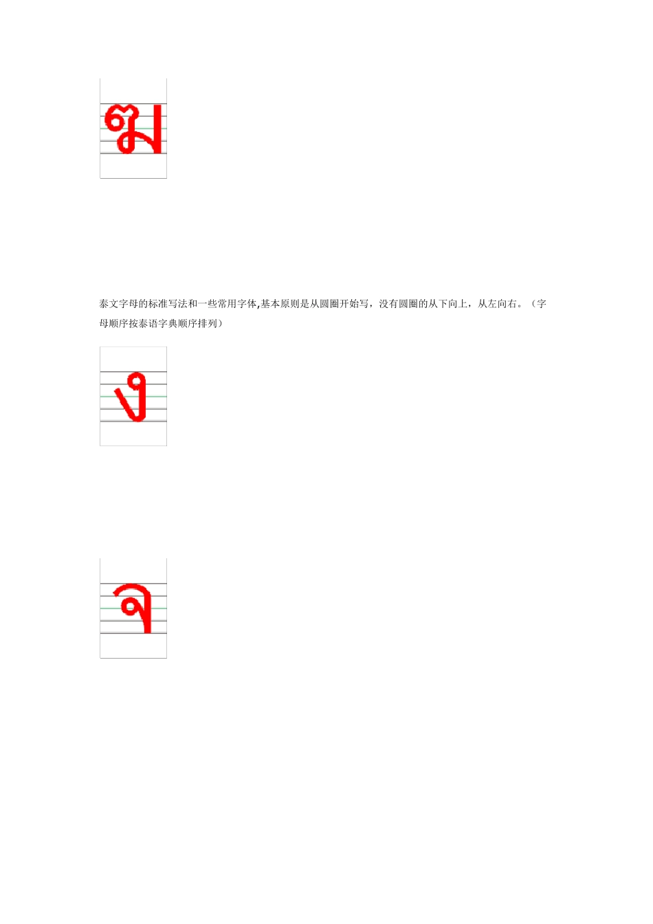 泰语辅音字母的笔顺和字体_第3页