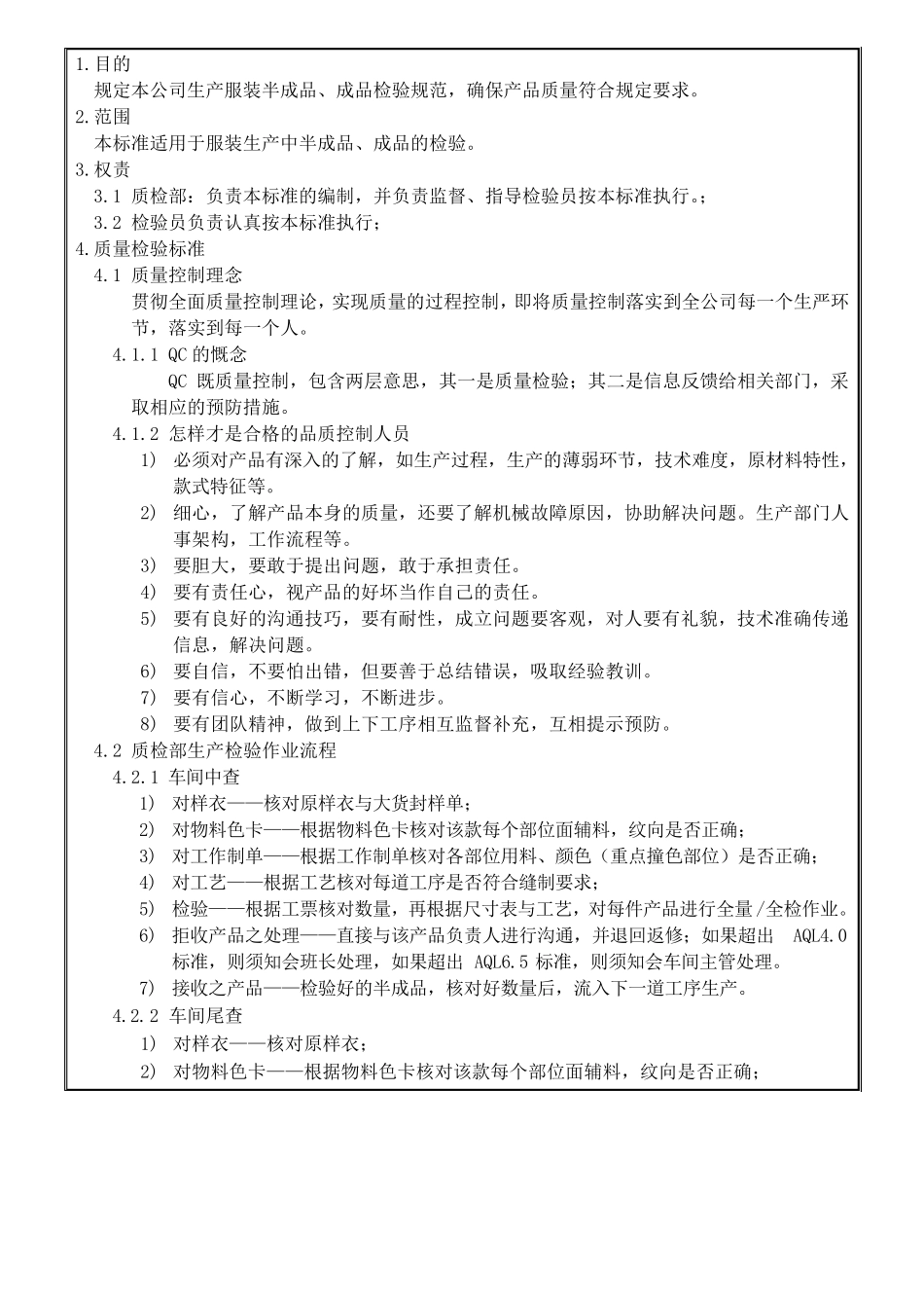 泳衣半成品、成品检验标准_第2页