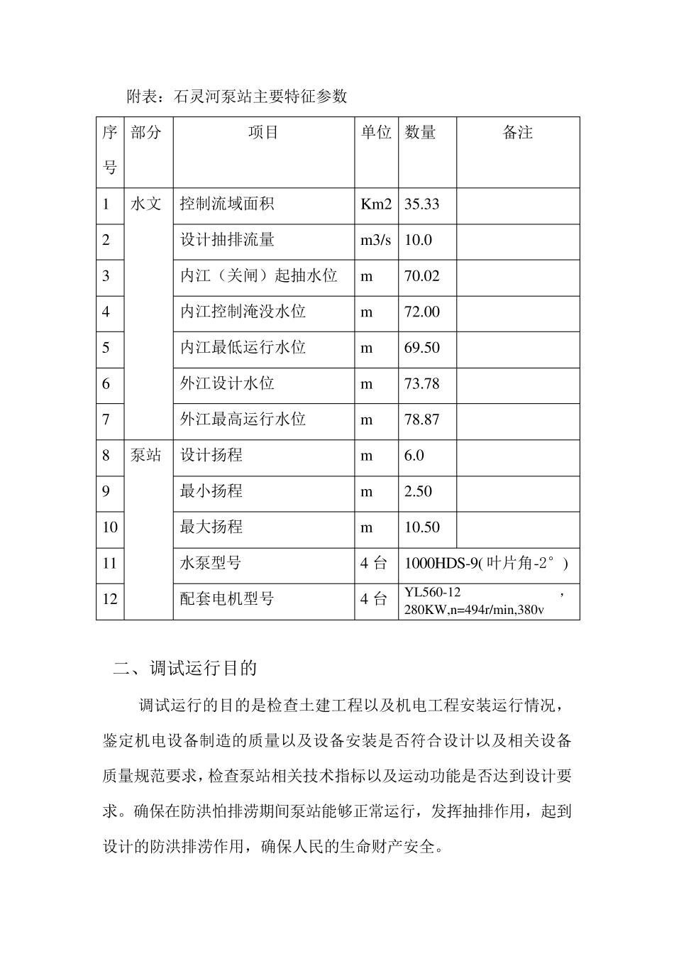 泵站机组预调试运行方案_第2页