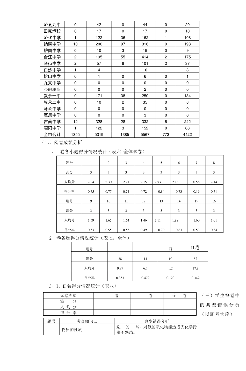 泸州市高2011级高一学年末统一考试_第3页