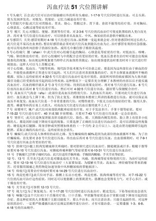 泻血疗法51穴位图讲解