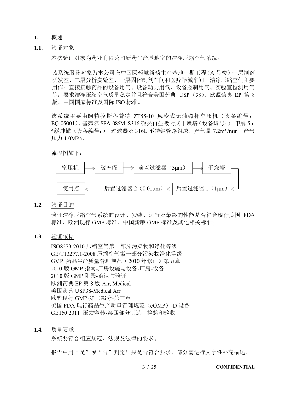 洁净压缩空气系统确认方案_第3页